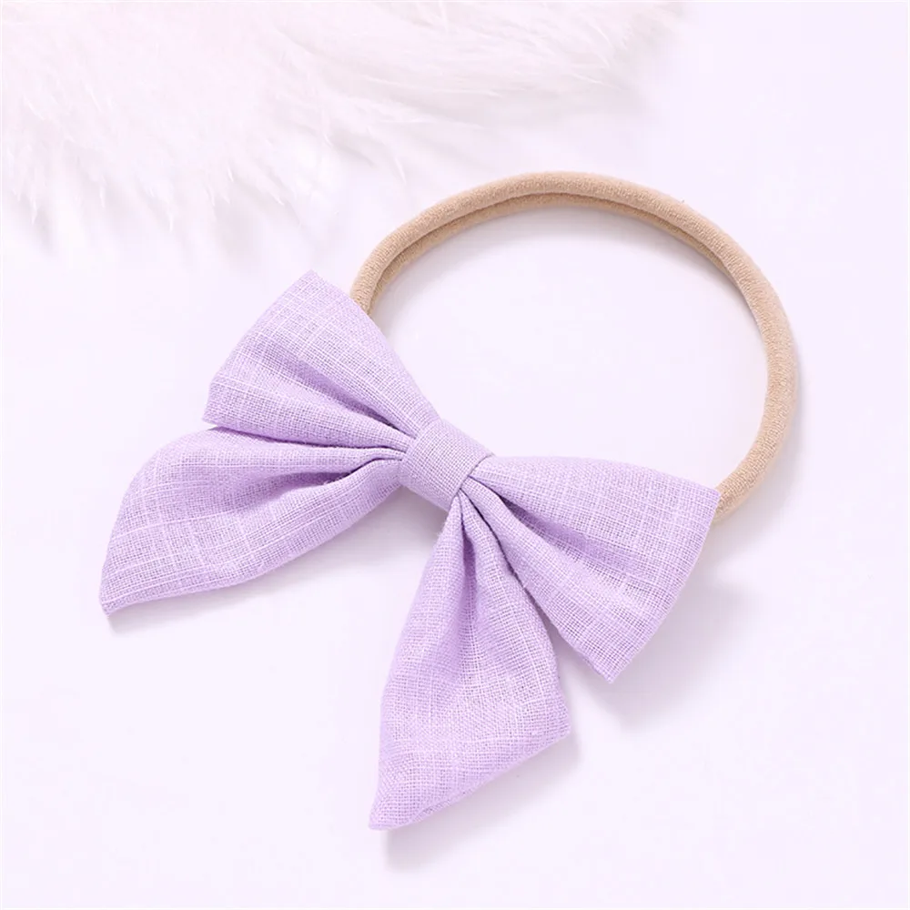 12pcs/lot Big Bow Headbands Solid Hair Bands 12 colors Big bow Barrettes For Kids Hair Accessories Bowknot kids Headwear