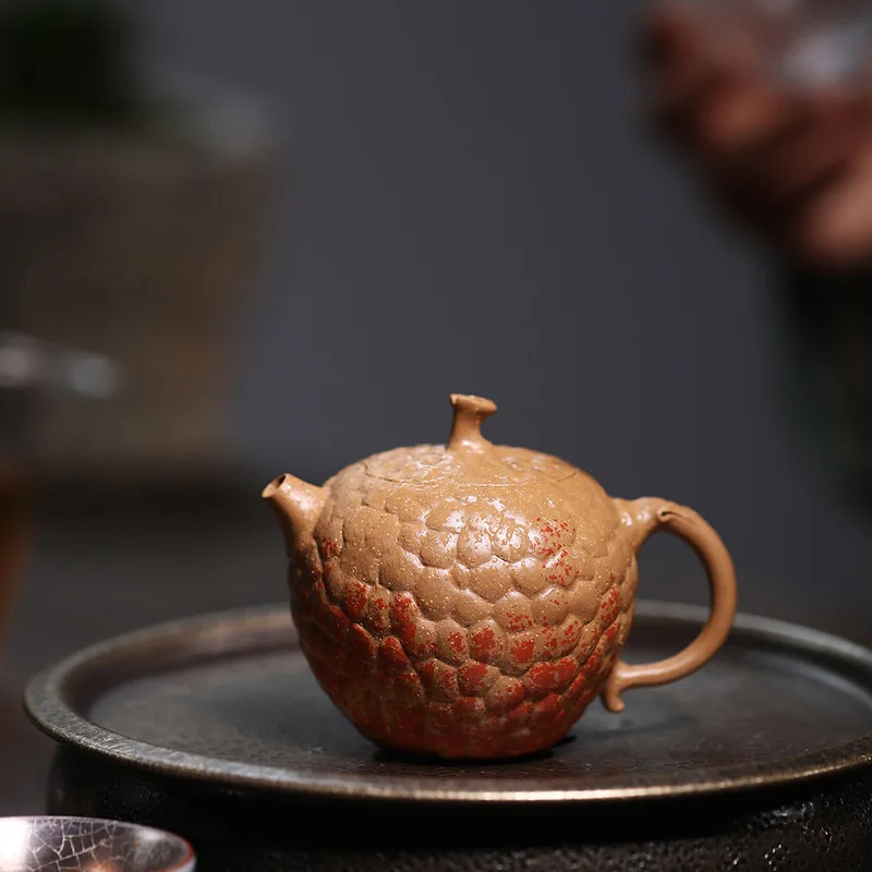 

Yixing purple clay pot bionics pomegranate pot famous hand made teapot kungfu tea set 160cc promotion