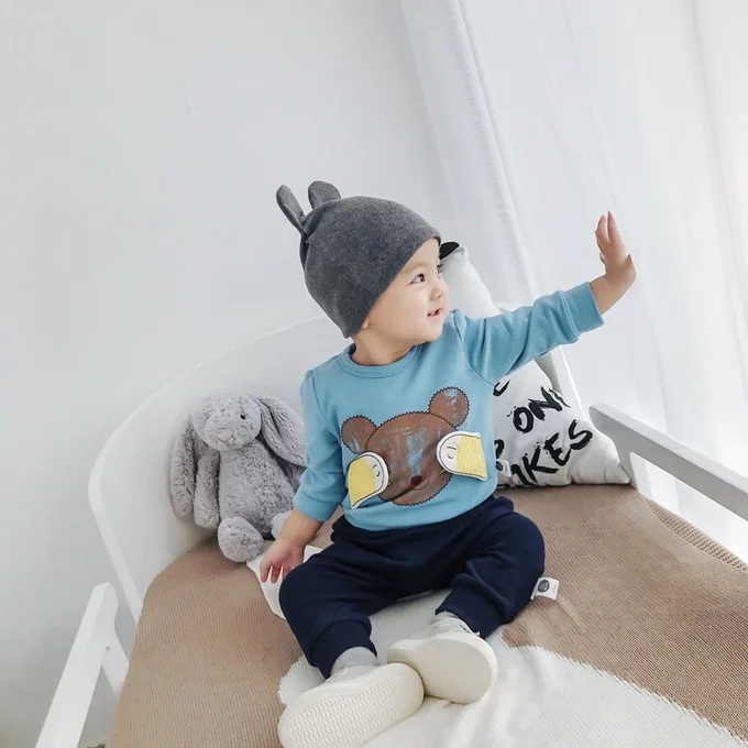Mini Babe City/Новые Осенние товары; большие брюки для младенцев с принтом героев мультфильмов; Брендовая детская одежда; детские брюки