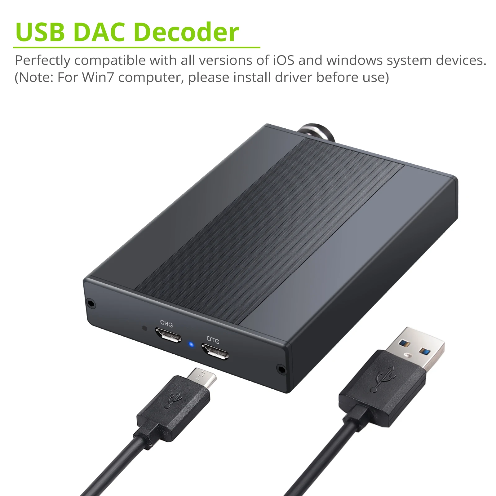 Neoteck USB DAC DSD64 Headphone Amplifier 3 5mm Portable HiFi Earphone Amplifier Gain Switch 192kHz 24bit Rechargeble For iPhone