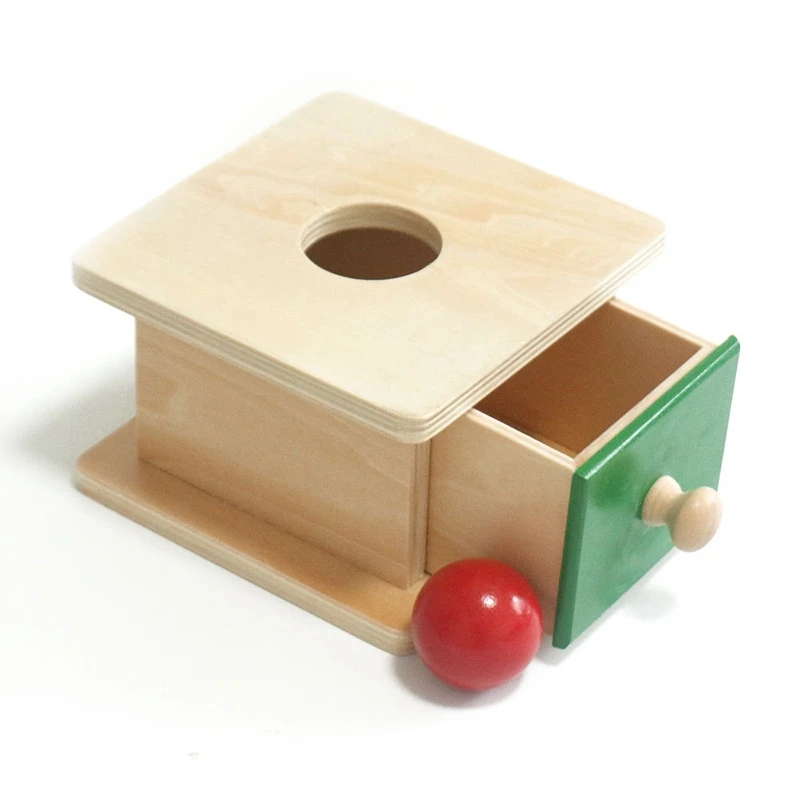 Обучающая игрушка для младенцев, материал для малышей, деревянный шар, коробка для монет, Обучающие математические игрушки, Детский обучающий мяч