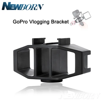 

For Go Pro Vlogging Stand Bracket 2 Cold Shoe Mount 1/4'' Screw for GoPro Hero 7 6 5 SJcam DJI Osmo Action Sport Cameras