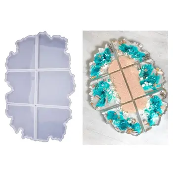 

Crystal Epoxy Resin Mold Irregular Coaster Casting Silicone DIY Craft Mould Tool