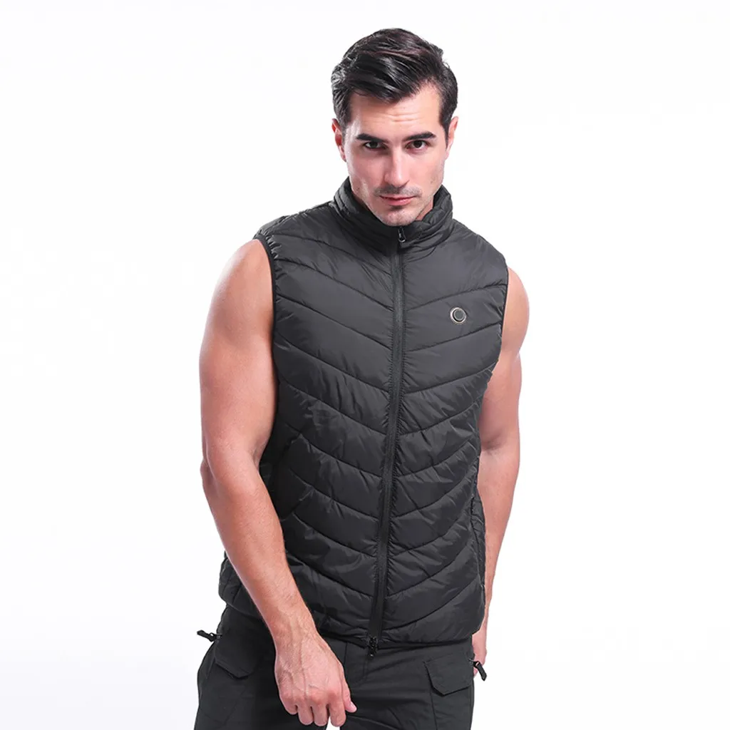 Chalecos para hombre, зимний жилет, мужской, умный, USB, теплый, пуховик, gilet homme erkek yelek kamizelka abrigos