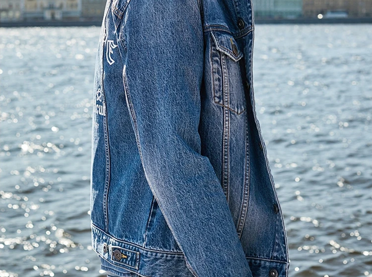 JackJones мужские трендовые повседневные джинсовые куртки пальто 219357515
