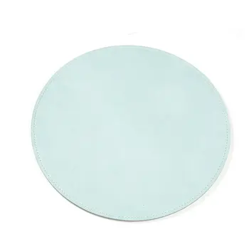 

Smooth Surface Soft Gaming Round Shape Mouse Pad Cushion Noiseless For Laptop Home Office Universal Solid Waterproof PU Leather