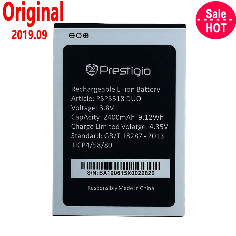 

100% New Original 2400mAh PSP5518 DUO Battery For Prestigio Muze X5 Lte Phone Latest Production High Quality Battery+Track Code