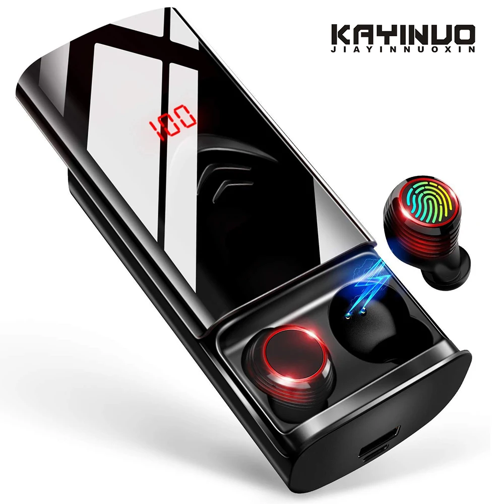 

KAYINUO HIFI TWS bluetooth earphone wireless LED display 6500mAh power bank bluetooth headest battery phone charger