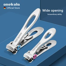 Nail Clippers Stainless Steel Manicure Fingernail Cutter Thick Hard Toenail Scissors Tools Two Size With Nail File