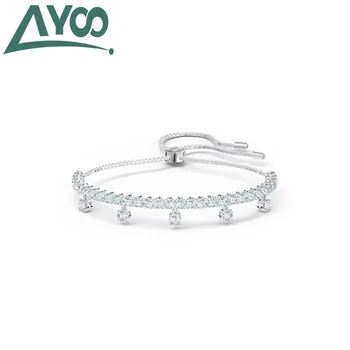 

AYOO high-quality 2020 new swa fashion glamour jewelry sparkling crystal tassu women's bracelet slip adjustable bracelet.