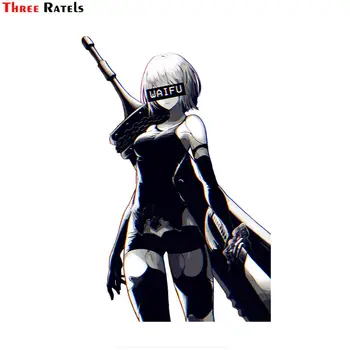 

Three Ratels FC507 2B Waifu Sticker sexy anime girls nude car sticker windshield decal