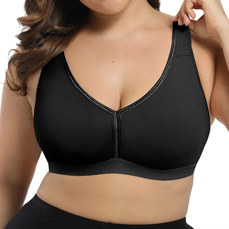 New Arrival plus size underwear 95% cotton full large cup seamless wireless ultra-thin Women bras Oversized brassiere 120EFG