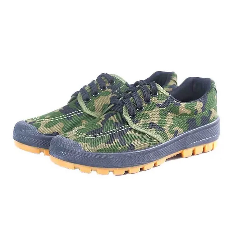 

Outdoor Training Safety Shoes New Style Rubber Sole Liberation Shoes Comfortable Soft Anti-slip Work Site Wearable Canvas Milita