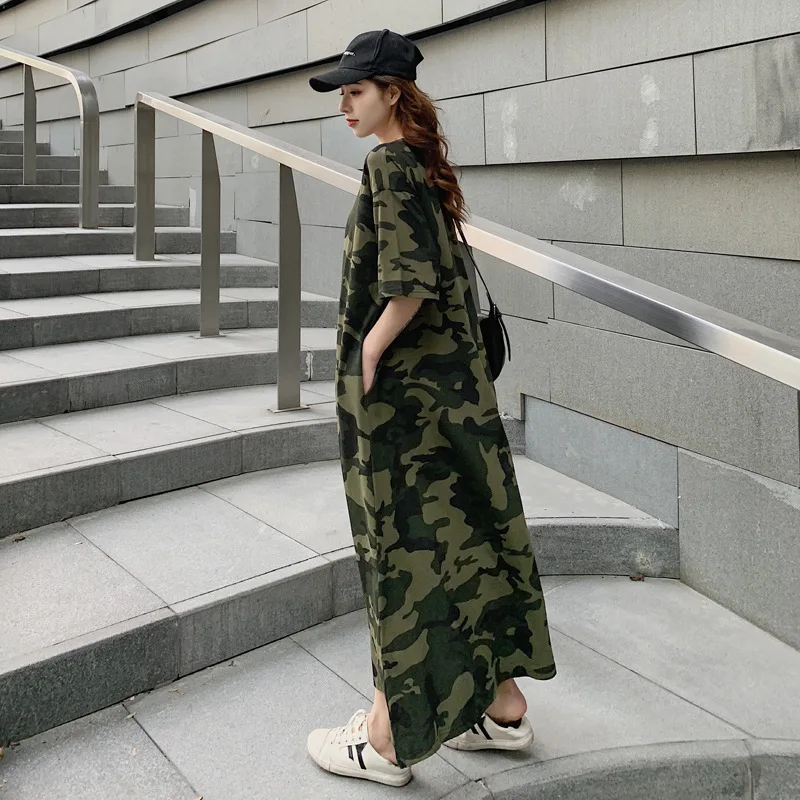 Loose Casual T Shirt Maxi Dress Women 