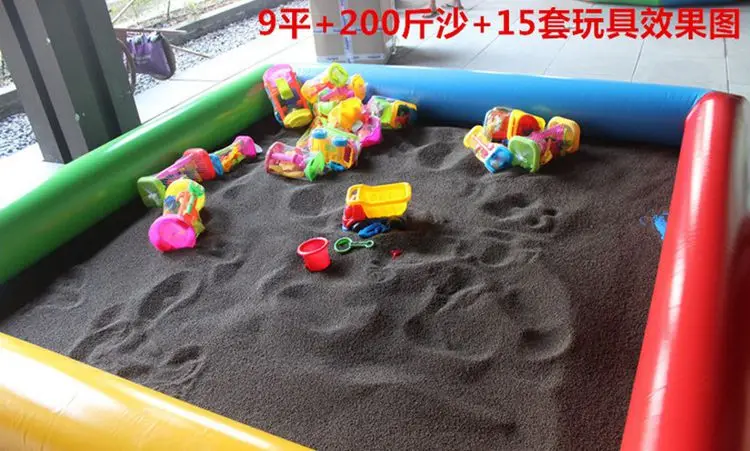 Детская надувная игрушка для песка sha tan chi Набор комбинированных стоянок квадратный парк Игрушка песок Кассия Семена песочница
