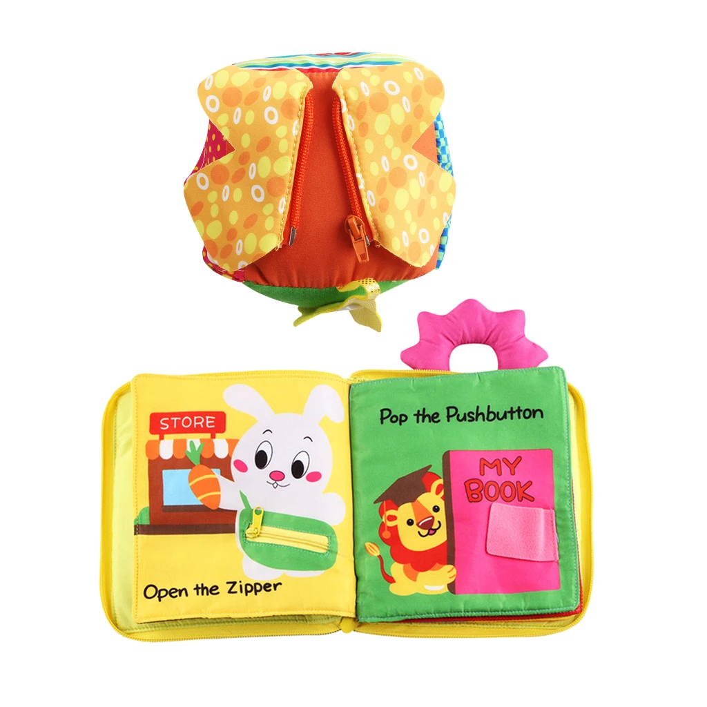 2 Set Basic Life Skill Educational Toy Learn to Snap, Zip, Tie Shoe, Buckle and Tell Time