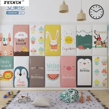 

Custom size kids room cartoon anti-collision soft pack headboard soft bag stickers tatami backrest soft bag foam wall stickers