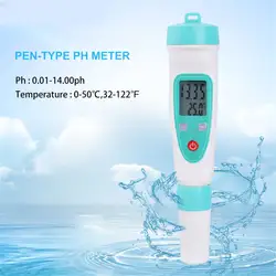 Портативный водонепроницаемый измеритель PH/температуры тестер ручка Acidometer цифровое качество и чистота воды монитор измерения для