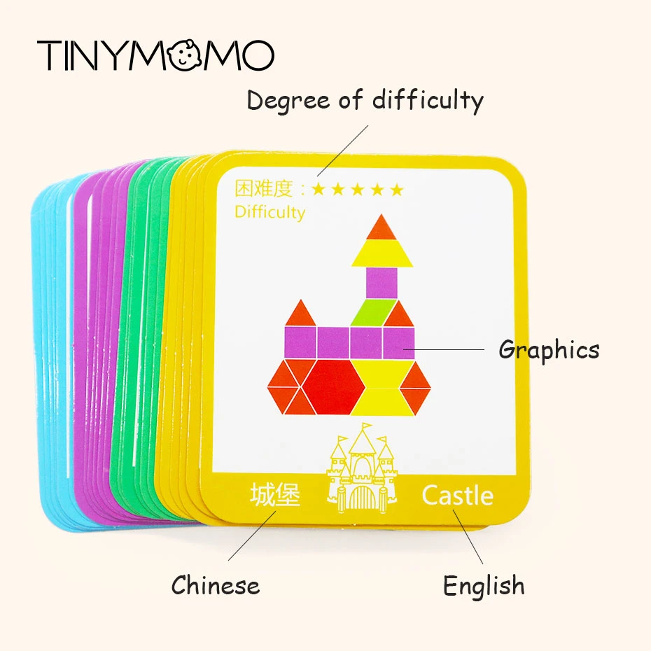 Пазлы для детей детские деревянные пазлы Tangram развивающие игрушки Монтессори