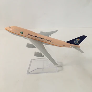 

Free shipping SAUDI ARABIAN Airlines aeroplane model Boeing 747 airplane 16CM Metal alloy diecast 1:400 airplane model toy MX39