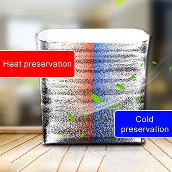 

10Pcs Folding Aluminum Foil Lunch Bag Thermal Insulation Disposable Picnic Portable Ice Pack Food Delivery Pouch Drink Carrier