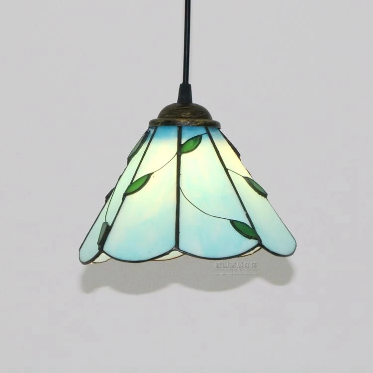 

Modern Tiffany Baroque Stained Glass Suspended Luminaire E27 Led Iron Chain Pendant Light Lamp For Home Parlor Dining Room