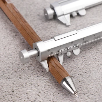 

1Pcs Multi-Function 0.5mm Ballpoint Pen Vernier Caliber Roller Pen Measuring Tool Scale Ruler Pen Writing Instrument Stationery