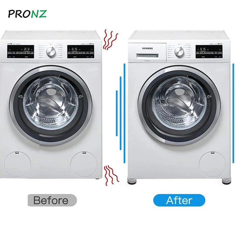 Washing Machine Anti Vibration Feet Pads Rubber Mat Anti-Vibration Pad Dryer Fixed Non-Slip Noise-reducing Pads Support Dampers
