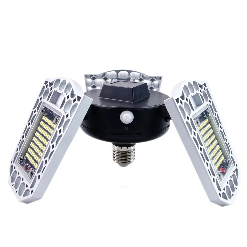 

LED Garage Light E27 80W Light Sensitive Waterproof Deformable Folding LED Garage Light High Bay Light