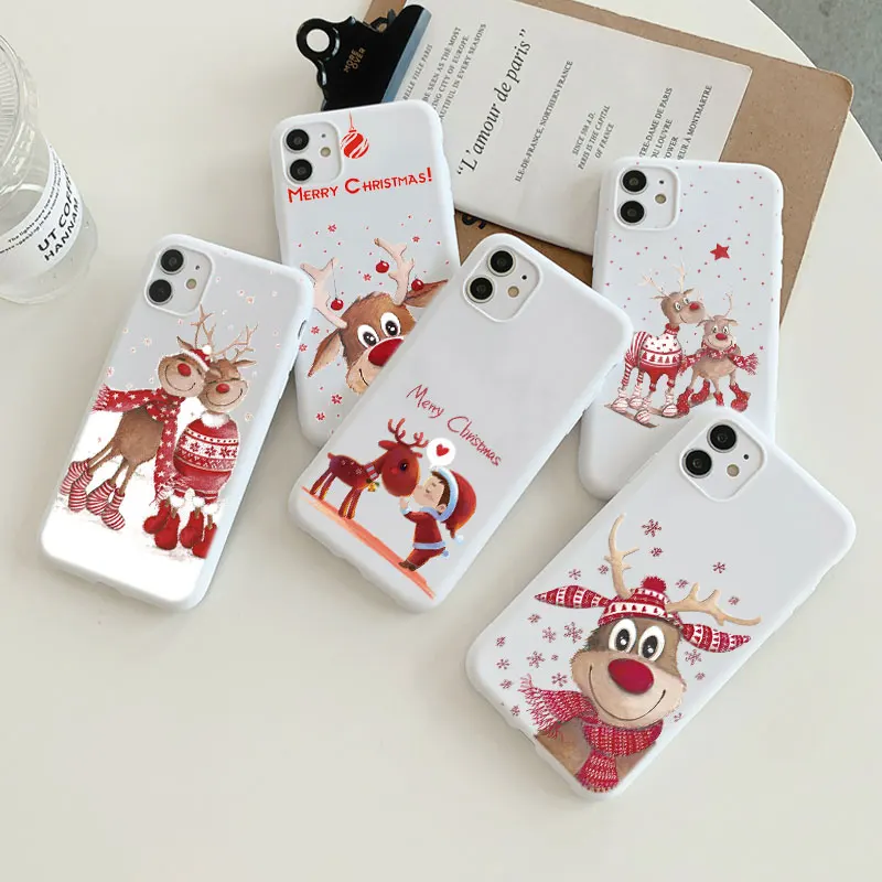 Рождественский матовый чехол с рисунком для Oneplus 8 Nord Z 7T 5T 6T 5 6 7 Pro милый телефона