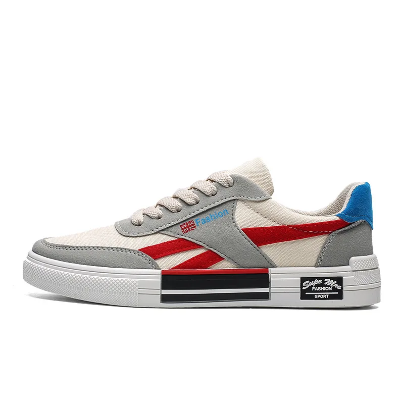 

2019 Man Canvas Shoes Spring Autumn Breathable Light Comfortable Male Shoes Kpop Fashion Mixed Color Streetwear Shoes AEHQ0315