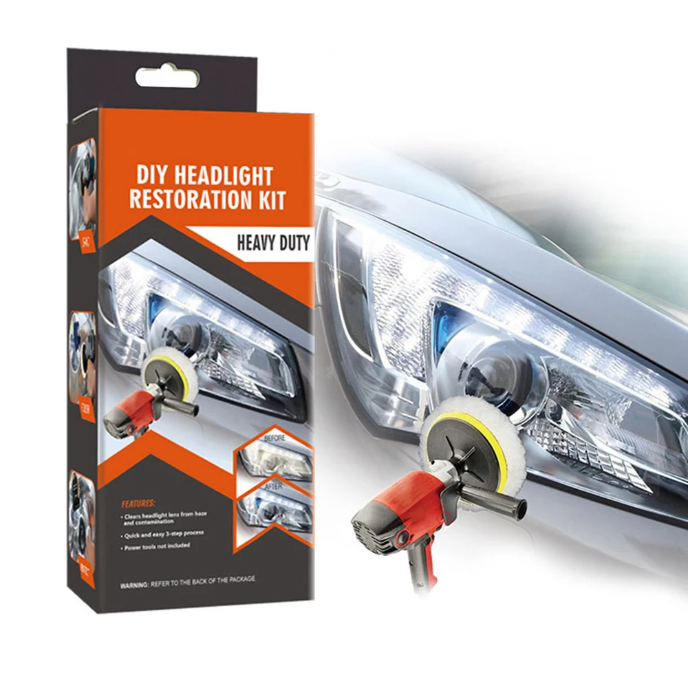 

Car Headlight Polisher Restorer Polish For Headlights Restoration Kit Washer Chemical Polishing Kit Wax For Auto Headlamps