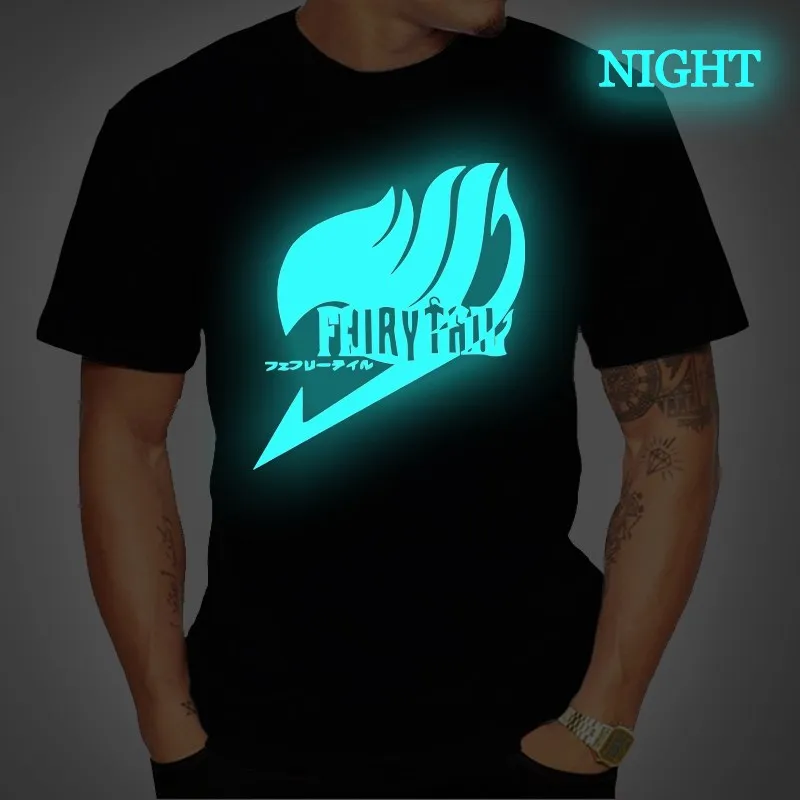 Fairy Tail Anime Luminous Men's Personality Summer Fashion T-Shirt Men's Short Sleeve T-Shirt Casual Top T-Shirt Fairy Tail Anime Luminous Men's Personality Summer Fashion T-Shirt Men's Short Sleeve T-Shirt Casual Top T-Shirt