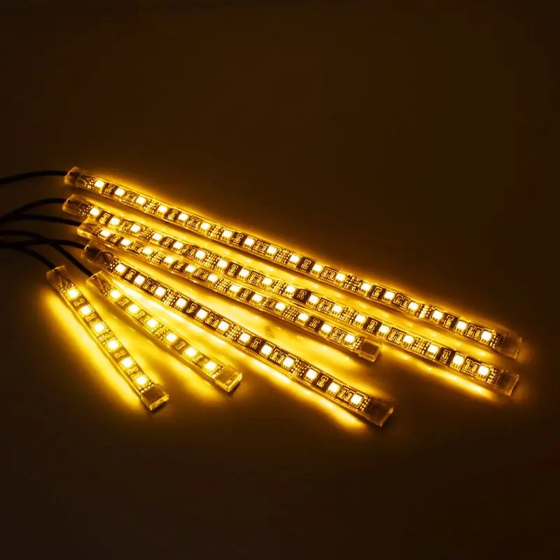 6 шт. 5050 SMD гибкий RGB мигающий светильник светодиодный пульт дистанционного управления для мотоцикла