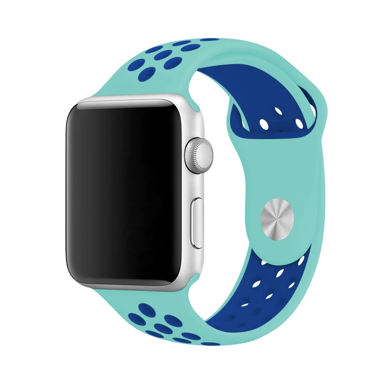 42 мм спортивный силиконовый ремешок 38 мм черный с красным для Apple Watch серии Nike 3 Iphone Watch Series 2