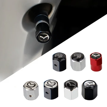 

For Mazda 5 6 323 626 rx8 rx7 mx3 mx5 Atenza Axela Durable Car Air Valve Stem Cap Metal Automobile Tire Valve Cover Accessories