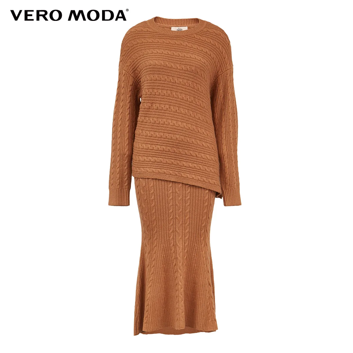 Vero Moda женский шерстяной свитер юбка костюм из двух частей комплект платье | 319446528