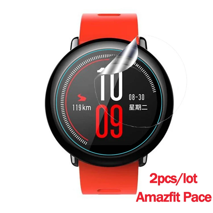 Прозрачная защитная пленка для часов, 2 шт. для Xiaomi Huami Amazfit Bip GTS GTR 42/47 Pace, мягкая защитная пленка из ТПУ на весь экран - Цвет: For amazfit pace