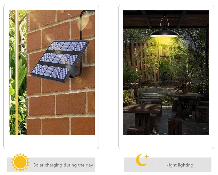 Double Head Solar Pendant Light Outdoor Indoor Solar Lamp With Line Warm WhiteWhite Solar Lighting For Camping Garden Yard (2)