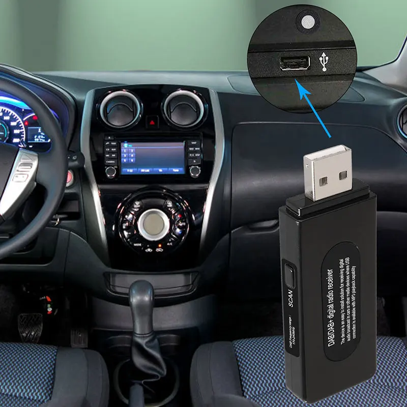 Vehemo DC 5 в против помех автомобильный DAB+ цифровой радио USB порт DAB/DAB+ цифровой автомобильный Радио Универсальный DAB адаптер против выцветания