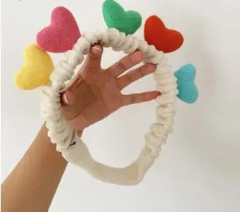 30 шт./лот DIY простой мульти с сердцем персикового цвета радуги повязки на голову эластичность стирка уход за кожей лица ободки для волос Инструменты для укладки волос аксессуар HA1752 - Цвет: 1