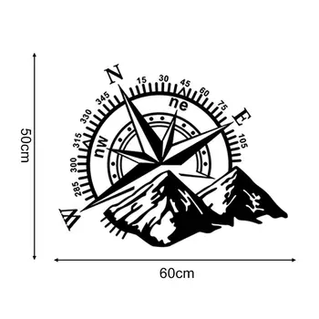 

1pcs 3D High Quality Car Sticker Compass Rose Navigate Mountain 4x4 Offroad Vinyl Sticker Decal Car Decal 60*50cm