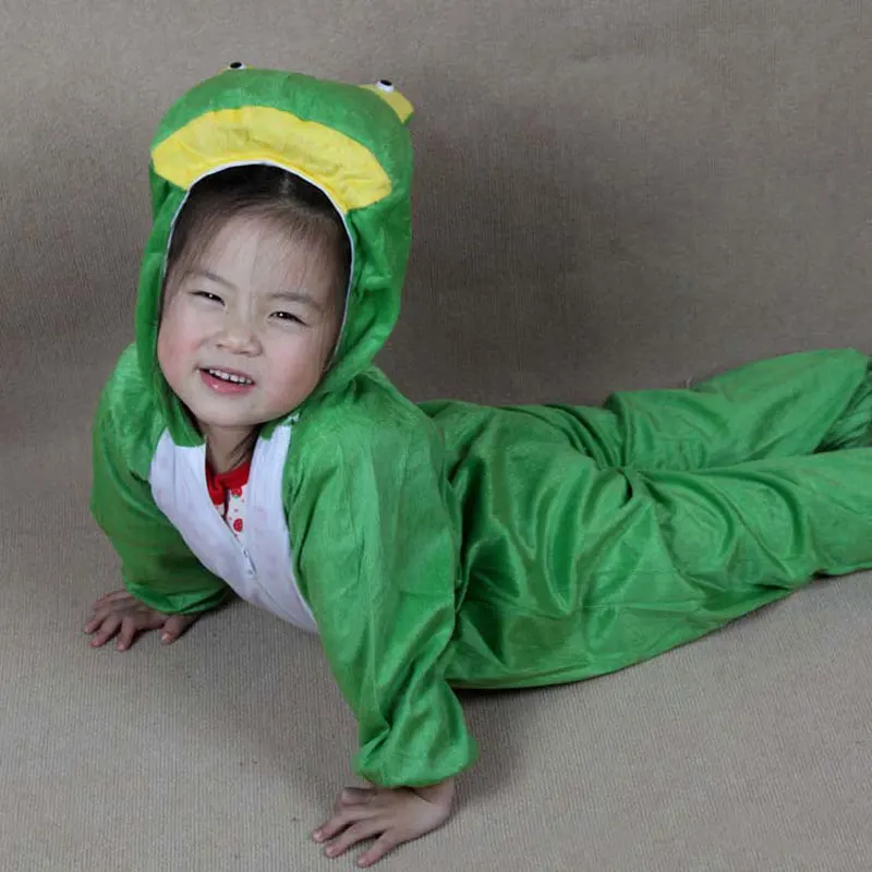 Umorden Kids Cartoon Animal Frog Costume Performance Clothes Children's Day Halloween Costumes Jumpsuits for Child Boy Girls