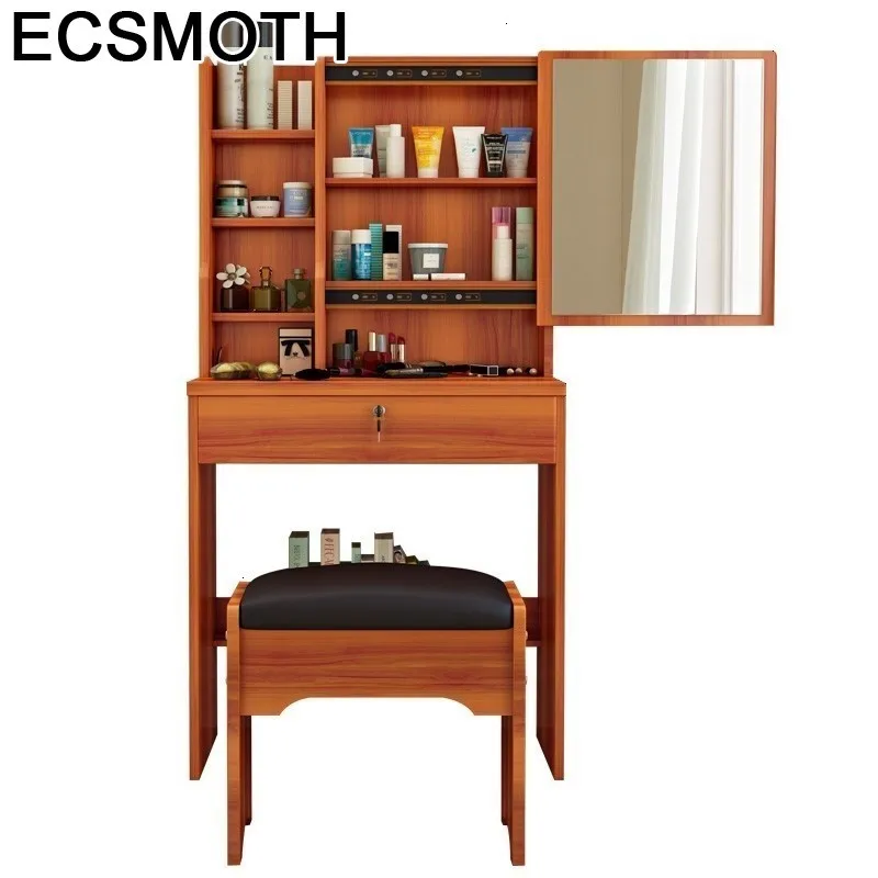 

Mesa Camera Da Letto Dresuar Drawer Chambre Toaletka Slaapkamer Makeup Box Vanity Wooden Korean Penteadeira Quarto Table Dresser