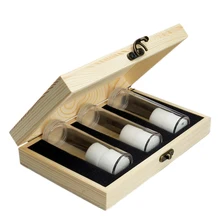 Деревянный ящик для хранения дисплей Коллекция чехол и 3 шт прозрачные круглые трубки для монет 25 мм