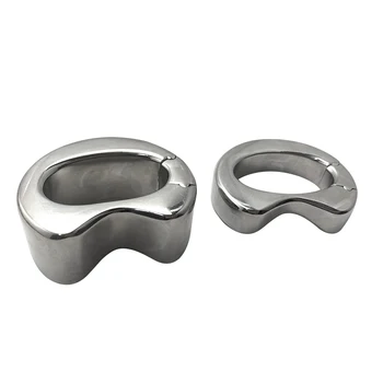 Stainless steel penis lock cock Ring Heavy Duty weight male metal Ball Stretcher Scrotum Delay ejaculation BDSM Sex Toy for men 3