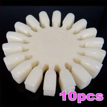 

10 Pcs Colour Disk Nail Color Swatches Colour Palette False Nail Tips Art Display Color Chart Practice Round Wheel Board