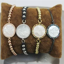 5 шт./лот, браслет с религиозными ракушками, креативный дизайн, регулируемый cz браслет, ювелирные изделия от производителя