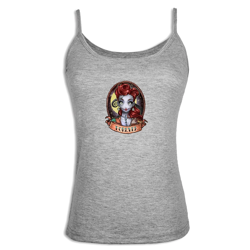 jfSingletS1285G Покерное тату девушка не может коснуться этой топики Ретро Татуировка девушка токсичный Лотос дамы сексуальный жилет Singlet хлопок бретельки Топы на бретельках подарок - Цвет: jfSingletS1285G