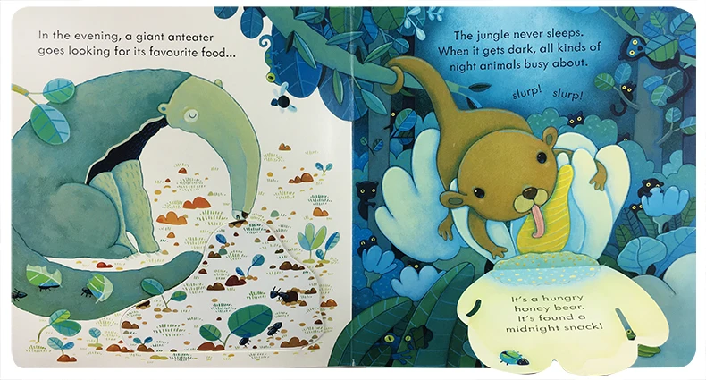 Dentro da Selva para Crianças Usborne Inglês Educacional Imagem Livros Peep Bebê Língua Aprendizagem Mod. 255433 7 Computers & Electronics